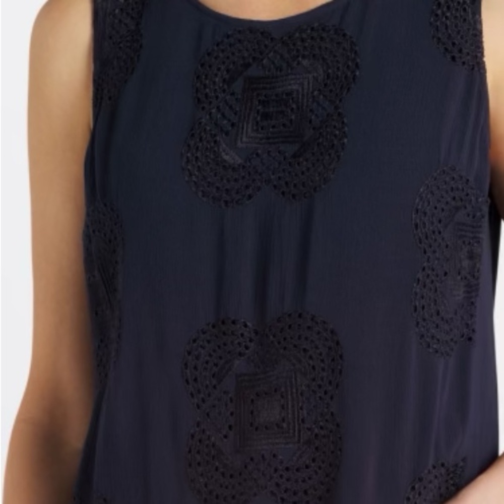 Daniel Rainn Lovina Embroidered Sleeveless Top